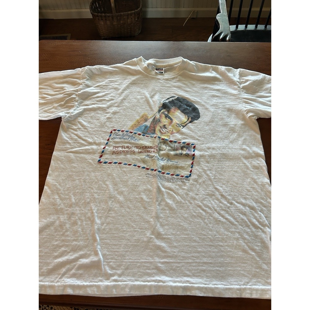 Vintage 1992 Elvis Presley Return to Sender Stamp T Shirt Men's XL Single Stitch